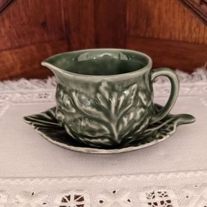 Mint sauce boat and saucer